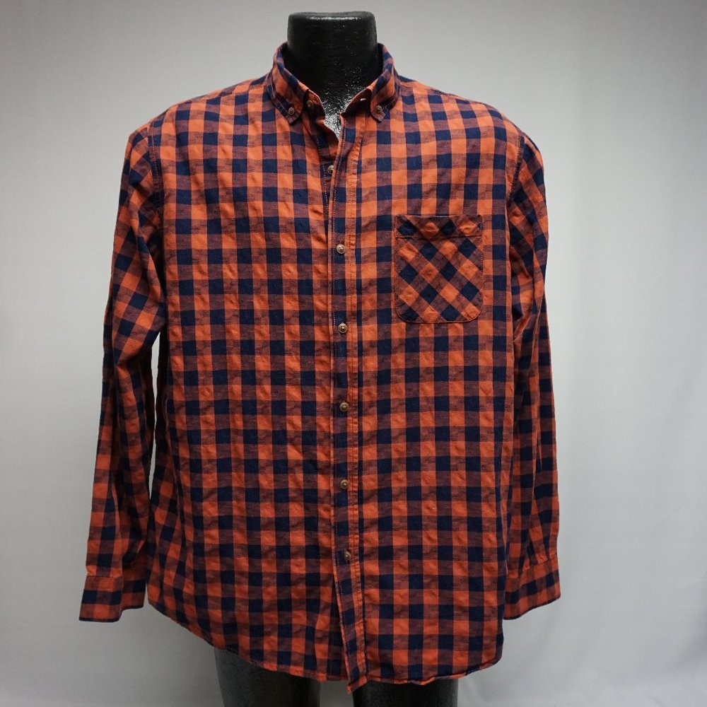 True Craft Men's shirt orange blue XL
